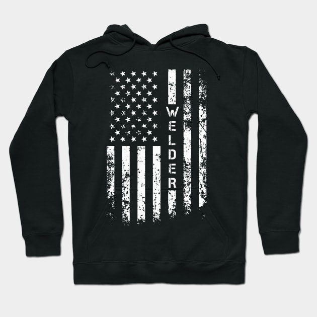 Awesome Welder American Flag Hoodie by QUYNH SOCIU